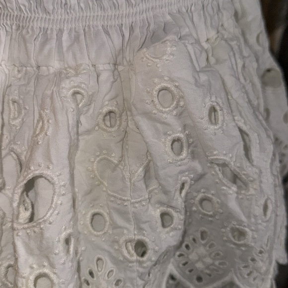 Sea New York Tiered Eyelet Smocked Mini Skirt/ Strapless Top SZ medium - Picture 8 of 10